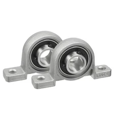 2pack KP002 15mm Bore Zinc Alloy Inner Ball Mounted Pillow Block Insert Bearing