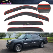 Fits 01-06 Chevy Silverado GMC Sierra 1500 2500 Crew Cab In-Channel Window Visor