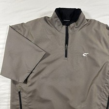 Zero Restriction Jacket Men L Black Beige Houndstooth Waterproof Reversible Golf