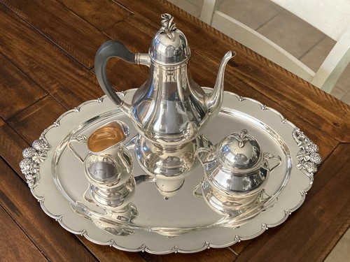 HEAVY TIFFANY \u0026 CO ROSE 5-PC STERLING 