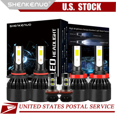 6x 36W 9005+H11+H11 LED Headlight Fog light Bulbs Kit For GMC Terrain 2010-2015