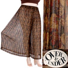 20 Plus Size Vintage DEADSTOCK Sheer Pleated Palazzo Pants Festival 90s 00s Y2K