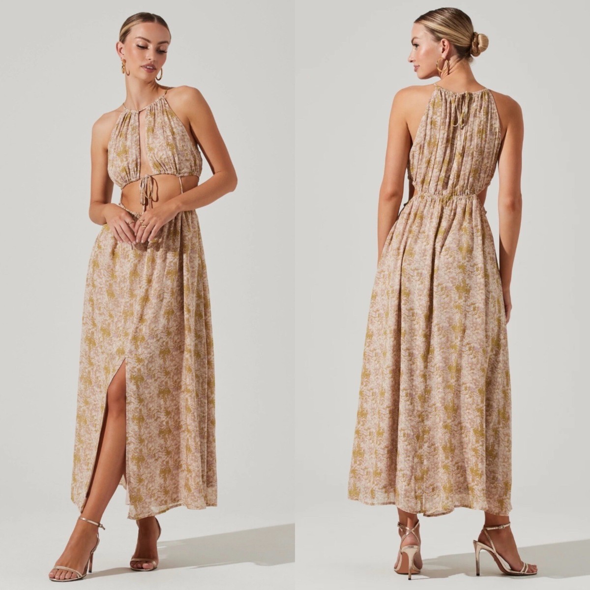Astr The Label Mid Cutout Maxi Dress