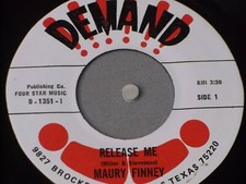 Maury Finney:  Release Me/ Jambalaya  U.S  Demand records   7"   Near Mint