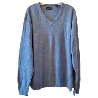 Pull Homme John Bartlett Taille XL - Léger, Rayé Bordeaux, 100% Coton, Neuf Avec étiquettes