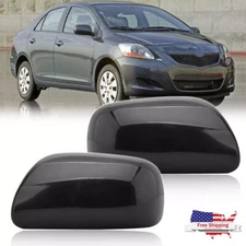 Pair Side Door Wing Mirror Covers Cap For Toyota Yaris 2007 2008 2009 2010 2011