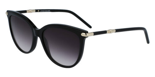 Longchamp LO727S Sunglasses Women Black Cat Eye 54mm New & Authentic