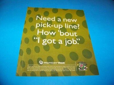 Monster TRAK Original Print Ad From Magazine 2001