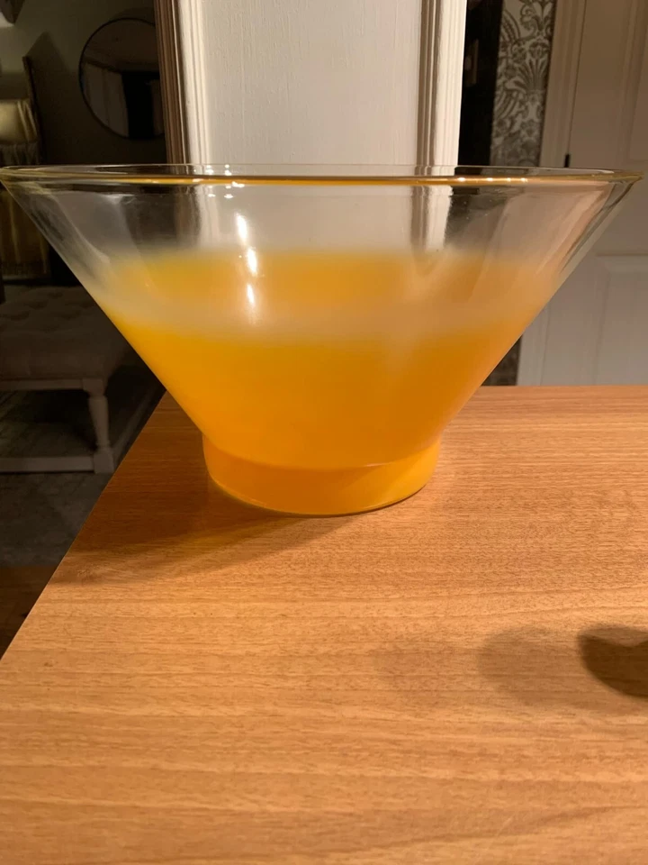 Cristalería Blendo vintage en naranja. Cuenco, cruetas y agitadores. Foto 3 de 4