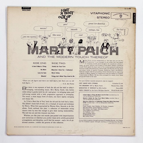 Marty Paich - I Get A Boot Out Of You Vinyl LP 1959 - Picture 2 of 4