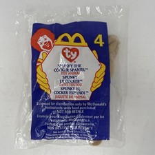 NEW Vintage 1999 McDonald's Ty Teenie Beanie Baby 4 Spunky the Cocker Spaniel