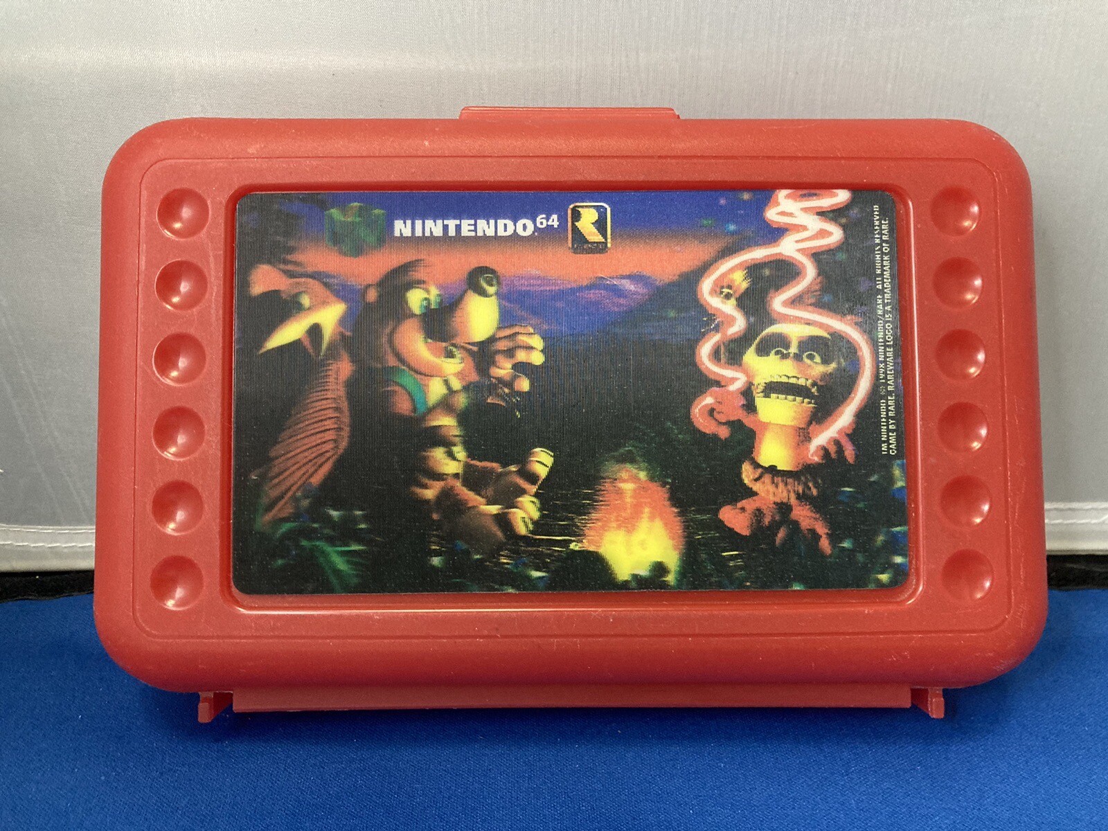 Vintage 1998 BanjoKazooie N64 Blue Plastic Pencil Case Box Banjo