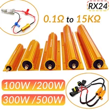 100 200 300 500W Watt High Power Golden Aluminium Load Metal Resistor Wire Wound