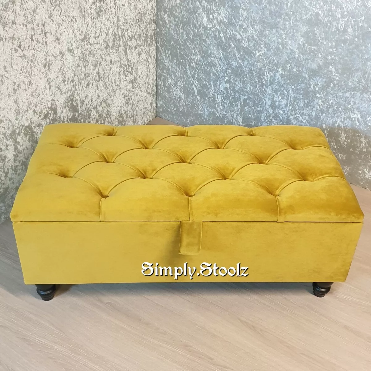 Mustard storage footstool deals