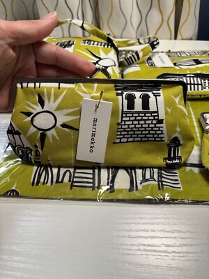 MARIMEKKO Helsinki/Silmälasi Kukkaro, cotton  /glasses case/ wallet, Lime green