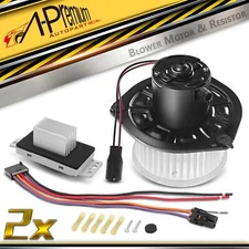 A-Premium HVAC Blower Motor & Resistor Kit w/ Wheel Front for Chevrolet Impala