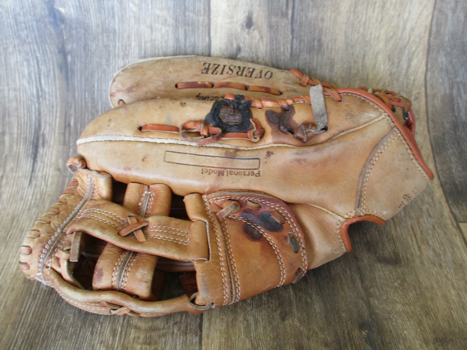 как выглядит Vintage pro softball model prime leather glove registered 60-21160 OVERSIZE фото