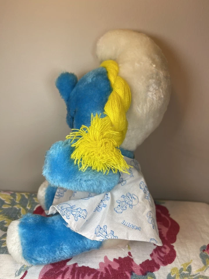 Peyo 1981 蓝精灵毛绒娃娃 11 英寸高原版可爱蓝精灵复古 — 第 3/4 张图片