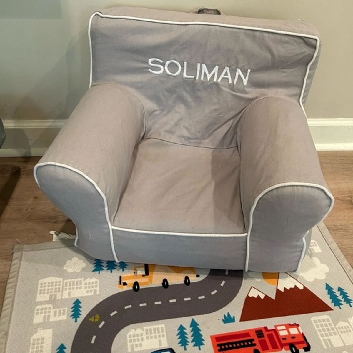 POTTERY BARK KIDS PBK My First Anywhere Chair Grey SOLIMAN custom