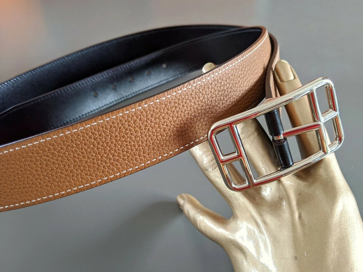 Hermes [138] Black Box/Gold Togo Palladium CAPE COD  display picture 1