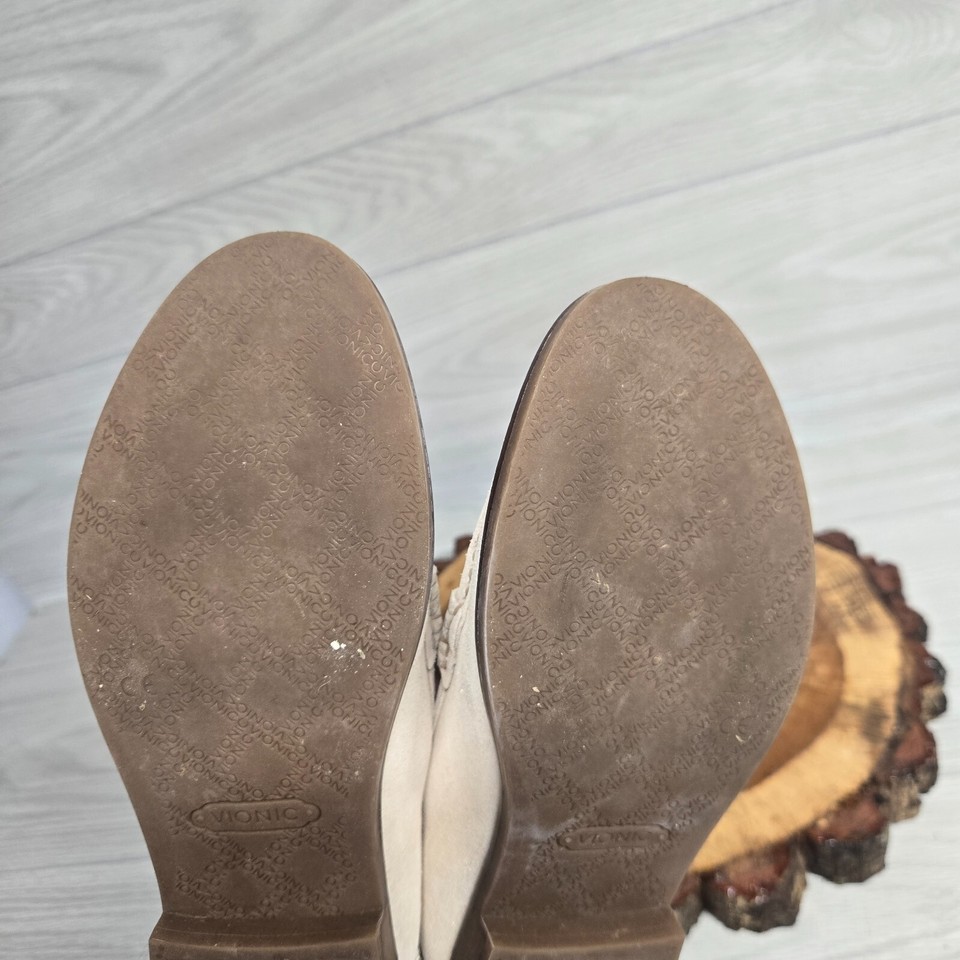 Vionic Waverly Loafers Nubuck Leather Off White Shoes Slip On VW17552