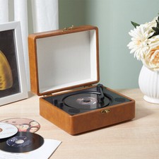 Retro Suitcase CD Player Desktop Bluetooth 5.0 W/ Speaker CD-R CD-RW CD-WMA MP3