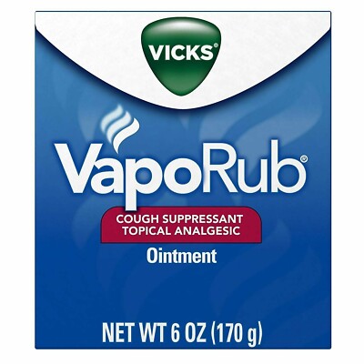 Vicks Vaporub Ointment Soothing Cough Suppressant Topical Analgesic 6oz 2 Pack