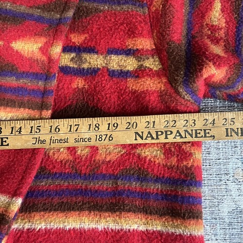 Vintage 90s Hooded Coat Womens Small Aztec Blanket USA Made Southwest Jacket - Bild 5 von 8