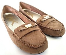 Anne Klein Bonnie Womens Size 9M Tan Slip-On Ballet Flats Walking Boat Shoes