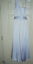 Davids Bridal White By Vera Wang One Shoulder Bridesmaid Dress STERLING Size 8 