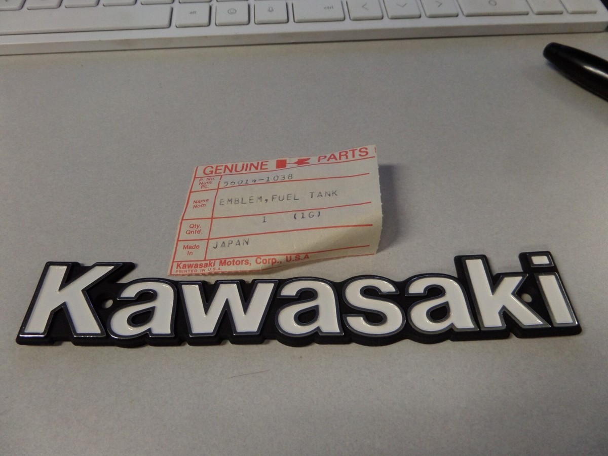 NOS Kawasaki OEM Fuel Tank Emblem 1979 KH100 KZ200 1980 KZ250