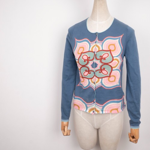 Cárdigan para mujer MALIPARMI ultraligero ajustado multicolor floral de algodón S