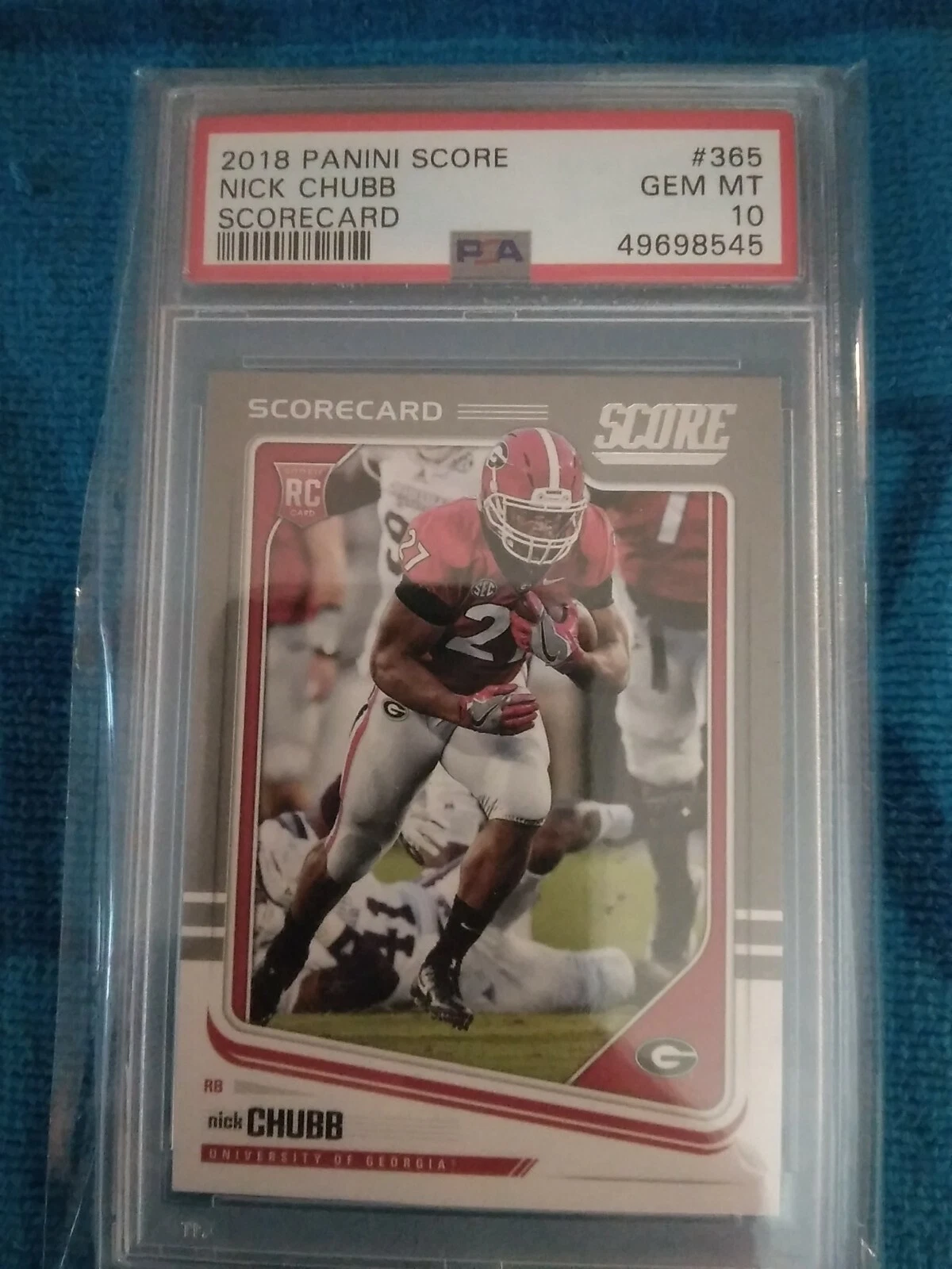 Nick Chubb Panini Score #365 Scorecard