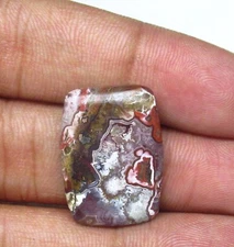 Crazy Lace Agate Baguette Shape 17.55 ct Natural Loose Gemstone Cabochon H 7180