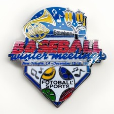 New Orleans Baseball Winter Meeting Bourbon St Lapel Hat Pin Fotoball Sports AY