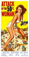 ATTACK OF THE 50 FOOT WOMAN (1958) - 41"x79" huge HIGH RESOLUTION movie poster!!