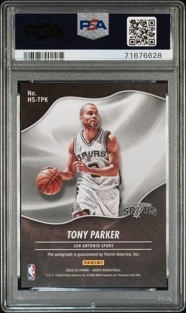 2022/23 PANINI NBA HOOPS TONY PARKER AUTO HOT SIGNATURES SA SPURS