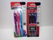Uniball Ballpoint Ink Pens Jetstream Elements Medium 1.0mm 6ea Multi Colors