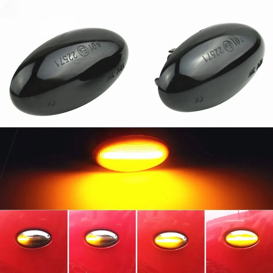 Pair Of LED Side Indicators For Peugeot 307 206 407 107 Citroën C1 C2 C3 - Image 3 of 4