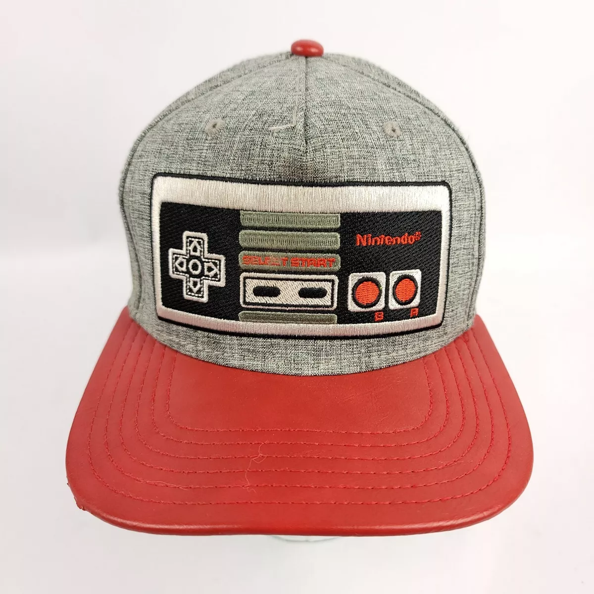 Nintendo NES Retro Video Game Controller Snapback Baseball Hat Cap One-Size  Gray