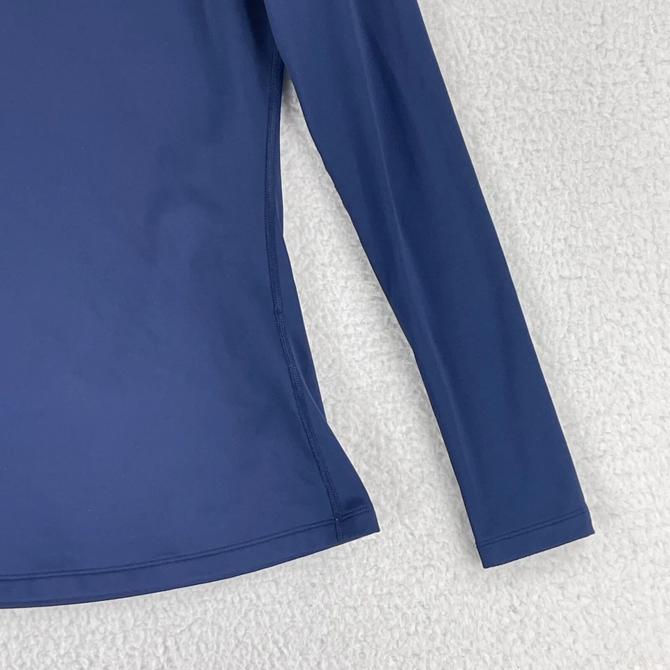 Camisa Under Armour Cold Gear Capa Base Mujer Pequeña Azul Cuello Simulado Manga Larga Foto 4 de 4