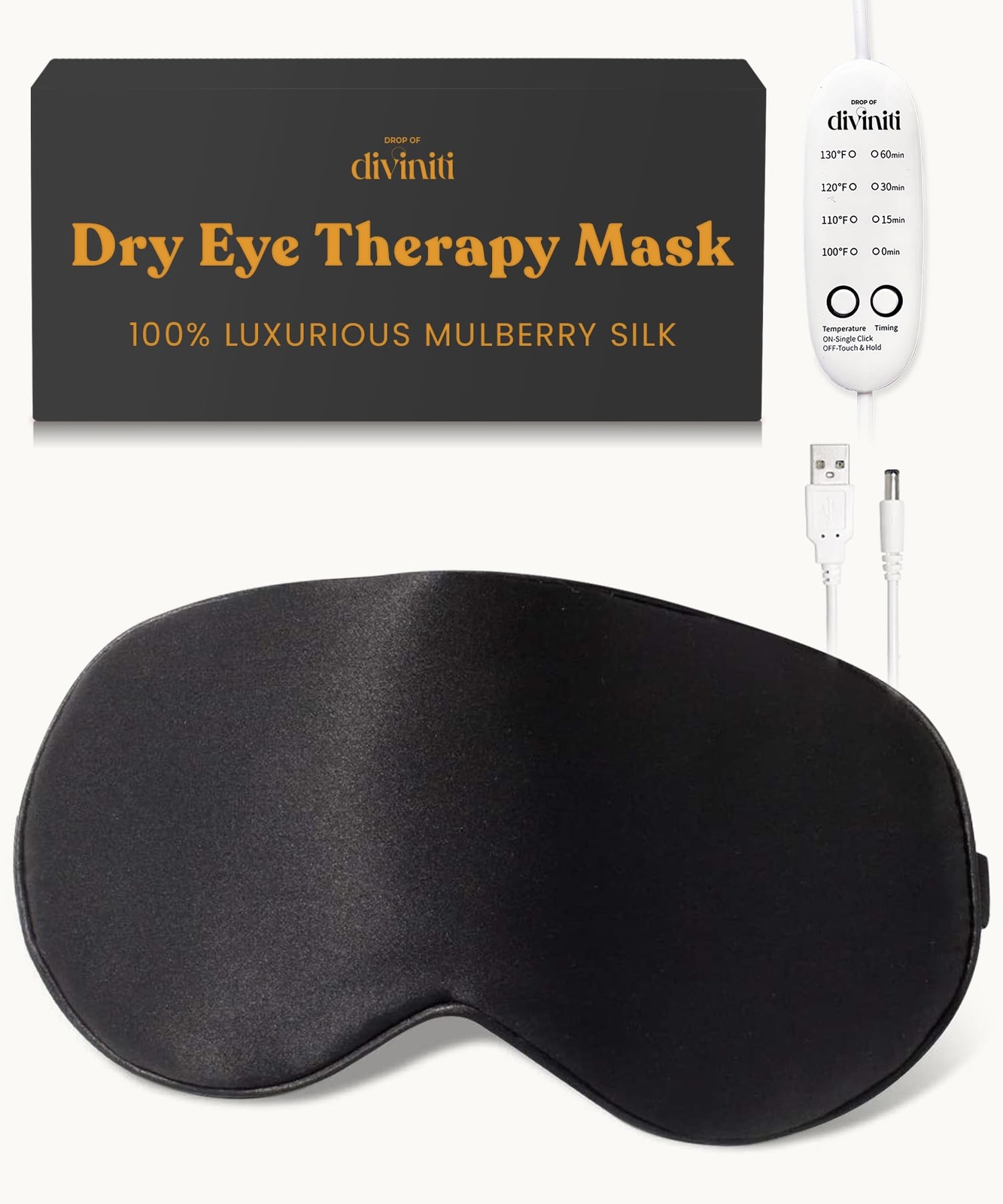 Heated Eye Mask for Dry Eyes and Stye Relief - Reusable Warming Therapy Mask-image