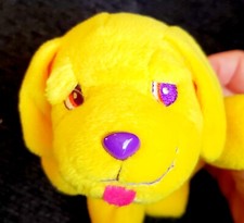 Vintage Fantastic World of Lisa Frank CASEY 8 Beanbag Plush Dog RARE 1998