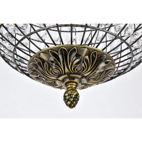 Pendant Crystal Chandelier Antique Bronze Light Kitchen Dining Room Lighting - Picture 7 of 8