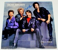 BOB SEGER SIGNED AUTHENTIC 'LIKE A ROCK' VINYL ALBUM RECORD LP BECKETT COA BAS