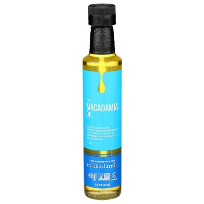 Milkadamia Pure Macadamia Oil 8 Fl Oz Cold-Press Keto  Single  or 3 Bottles