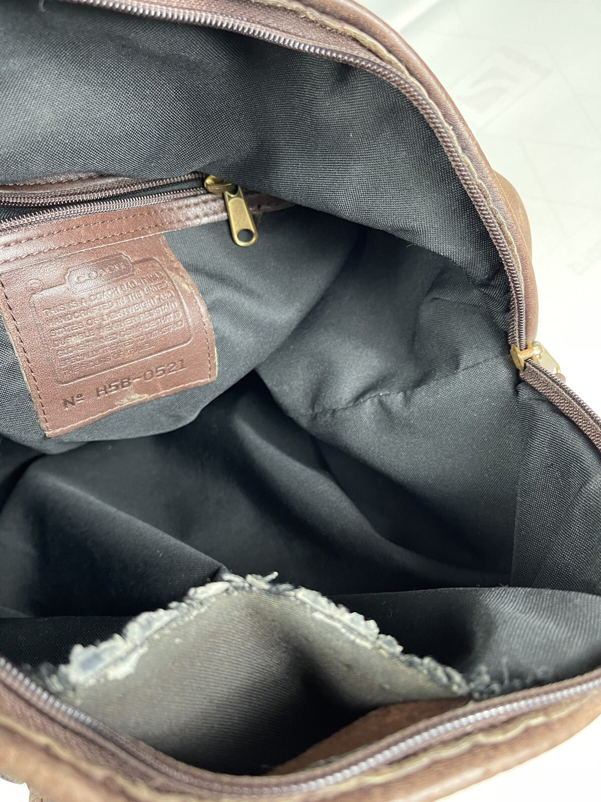 vintage coach backpack brown distressed leather carry… Gem