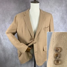 Turnbull & Asser Blazer Jacket Men 48 Cashmere Brown Sport Coat Suit F