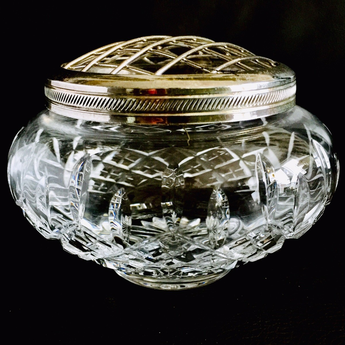 Superb Signed Vintage (1950s) English Stuart Crystal Rose