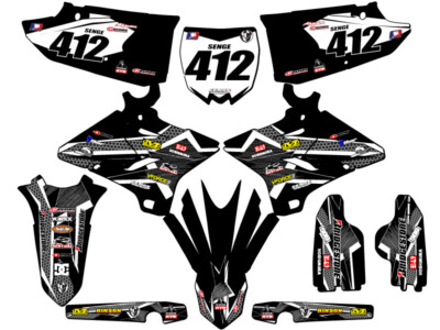 2005-2007 fits POLISPORT RESTYLE YZ 250 2-STROKE PODIUM Black Senge Graphics ...